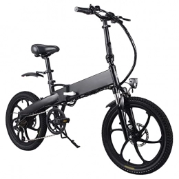 LIU Bici LIU Bike elettrica Pieghevole for Adulti in Lega di Alluminio 20 Pollici 48 V 10Ah Pieghevole Bicicletta elettrica con Batteria Nascosta al Litio for Viaggi e Bici (Colore : Nero)