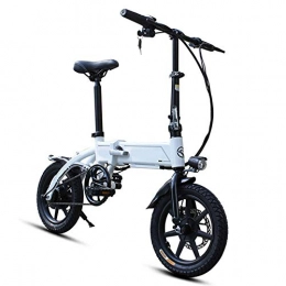 LKLKLK Bici elettriches LKLKLK - Mini Bicicletta elettrica, con Batteria al Litio Rimovibile, con Freno a Disco Meccanico, 3 fari LED Tempomat (Pieghevoli) 1 Bianco