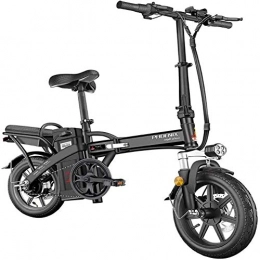 LOPP Bici LOPP 12AhEbike E-Bike Fast E-Bike per adulti 14 pollici bici elettrica pendolarismo Ebike con motore Inverter 48V City Bike Top Speed ​​25 Km / h (colore: Nero)