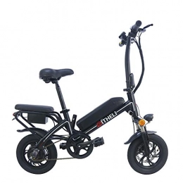 LOVE-HOME Bici elettriches LOVE-HOME Bici Elettrica Pieghevole Biciclette, 12Inch 48V / 8Ah / 350W Batteria al Litio E-Bike, Genitore-Figlio Biciclette Ciclismo Tandem, Nero