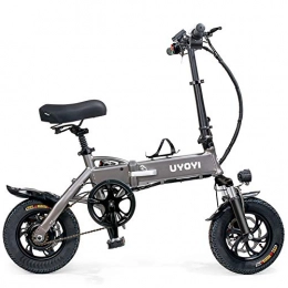 LOVE-HOME Bici elettriches LOVE-HOME Pieghevole elettrica della Bici della Bicicletta, Leggero Mini Scooter E-Bike con Batteria al Litio 250W / 48V per Adulti Adolescenti pendolari, 12Inch Grey