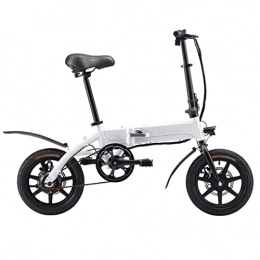 LWL Bici LWL 250W bici elettrica pieghevole per adulti leggero 14 pollici lega di alluminio disco bicicletta elettrica 36V litio bici elettrica (colore: bianco argento, dimensione: singola velocità)