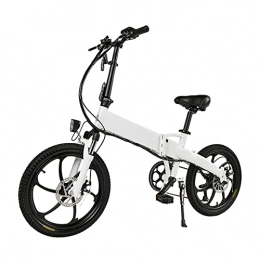 LWL Bici LWL Bicicletta elettrica pieghevole per adulti in lega di alluminio da 20 pollici 48V 10Ah pieghevole bicicletta elettrica con batteria nascosta al litio per bici da viaggio e (colore: bianco)