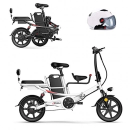 LZMXMYS Bici elettriches LZMXMYS Bici elettrica, 14" Pieghevole Bici elettrica for Adulti, 400W Bicicletta elettrica, Commute Ebike, Batteria al Litio Removibile 48V, Bianco, 8AH