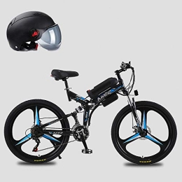 LZMXMYS Bici elettriches LZMXMYS Bici elettrica, 26 '' 350W Motore Elettrico Pieghevole Mountain Bike, Bici elettrica con 48V agli ioni di Litio, Sospensione Premium Full E 21 velocit Gears (Color : Blue, Size : 10AH)