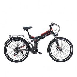 LZMXMYS Bici elettriches LZMXMYS Bici elettrica, 26 '' Elettrico Pieghevole Mountain Bike, Bici elettrica con 36V / 10Ah agli ioni di Litio, 300W Motore Premium Full Suspension E 21 velocit Gears (Color : Black)