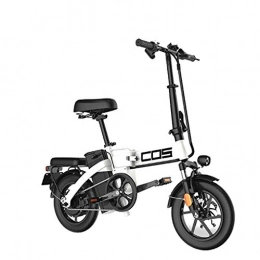 LZMXMYS Bici LZMXMYS Bici elettrica, Adulti Bicicletta elettrica Pieghevole Ebikes Ebike Leggero 350W 48V 18.8Ah con 14inch Tire & Schermo LCD con Parafango (Color : White, Size : Range:280km)