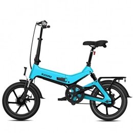 LZMXMYS Bici elettriches LZMXMYS Bici elettrica, Bici elettrica Pieghevole 16" con 36V 250W 7.8Ah agli ioni di Litio, Citt Biciclette Booster 100KM (Color : Blue)