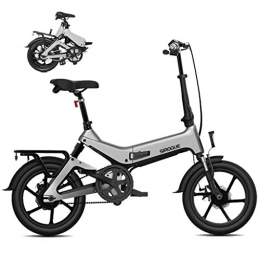 LZMXMYS Bici LZMXMYS Bici elettrica, Bici elettrica Pieghevole for Gli Adulti, Leggero in Lega di magnesio Telaio Pieghevole E-Bike con Schermo LCD, 250W Motore, 36V 7.8Ah Batteria, 25km / h (Color : Grey)