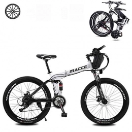 LZMXMYS Bici LZMXMYS Bici elettrica, Biciclette Pieghevoli elettriche for Adulti 26 con 36V Estraibile di Grande capienza 8Ah agli ioni di Litio Mountain E-Bike 21 velocit Leggero Biciclette for Unisex