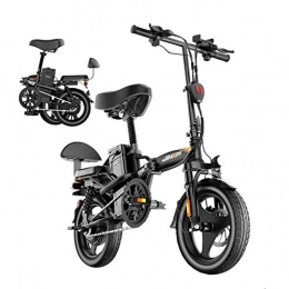 LZMXMYS Bici elettriches LZMXMYS Bici elettrica, Elettrico Bikefor Adulti Pieghevole Bike con 350W Brushless Motor 14" Wheel 48V 10-25AH Removibile Impermeabile e Antipolvere Batteria al Litio (Size : 25AH)