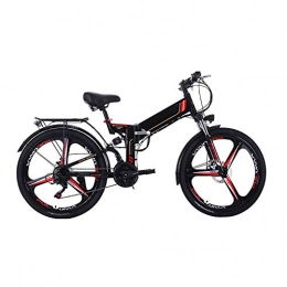 LZMXMYS Bici LZMXMYS Bici elettrica, Elettrico Pieghevole Mountain Bike, 26" Bici elettrica con 48V 8AH / 10AH Rimovibile agli ioni di Litio, 300W Motore Pieghevole Bici di Montagna elettrica (Color : Black)