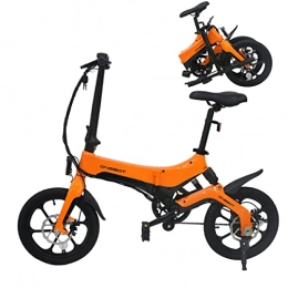 MANPATEL Bici MANPATEL Bici elettriche Bicicletta Elettrica Pieghevole 16" 250W Motore con Batteria Rimovibile al Litio 36V6.4Ah Arancione