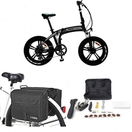 Momo Bici Momo MD-E20FF3-S, Bicicletta Elettrica Pieghevole Tokyo Unisex Adulto, Grigio Canna di Fucile, Unica + Borse da Trasporto + Kit Riparazione + Supporto Universale per Smartphone