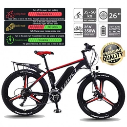 TANCEQI Bici Mountain Bike Elettrica Bicicletta, Freni A Doppio Disco, Tre Modalità Di Lavoro, 350W Da 26 Pollici Da Citt / Àtrekking / Mountain Lega Di Alluminio A 30 Velocità LCD Meter Adulto Uomini Donne, Rosso