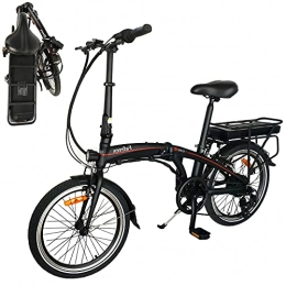 CM67 Bici Mountain Bike elettrica Pieghevole Bici elettrica, In Lega di alluminio Ebikes Biciclette all Terrain Cambio Shimano 7 velocit E-Bike para Adultos Adulto Batteria Rimovibile 36V / 10AH