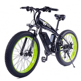 WQY Bici Mountain Bike Elettrico 26 Pollici 350 W 48 V 13Ah Pieghevole A Grasso per Pneumatici Snow Bike 21 velocità E-Bike Pedale Assist Batteria al Litio Freni A Disco Idraulici, Verde