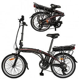 CM67 Bici Mountain Bike Pieghevole per Bici elettrica, Velocit Massima 25km / h Autonomia 45-55km 250W Bici Elettriche Batteria 36V 10Ah Per Adulti E Adolescenti Carico massimo: 120 kg