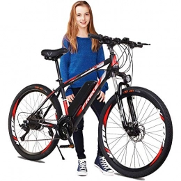 MRMRMNR Bici MRMRMNR Bicicletta Elettrica Città per Pendolari 250W E-Bike Unisex Adulto, Cuscinetto da 175 kg, 27 velocità, 2 modalità di Ricarica, Ciclomotore Fuoristrada A velocità Variabile