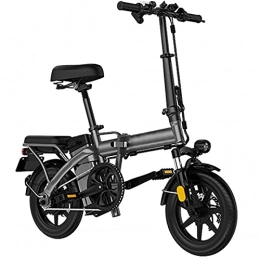 YUNLILI Bici Multiuso Pieghevole biciclette elettriche Adulti Commutatore Biciclette elettriche rimovibili Batteria al litio rimovibile Piena sospensione 14 pollici Ebike Potenza rigenerazione elettrica serratura