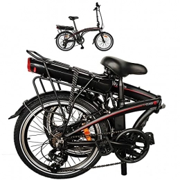 CM67 Bici Nero Bicicletta elettrica a pedalata assistita, Biciclette elettriche da Montagna per Adulti Shimano a 7 velocit adatta Bici elettrica Portatile Potenza 250 W 36V 10 Ah