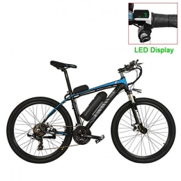 NYPB Bici NYPB Bicicletta Elettrica, Batteria agli Ioni di Litio 36V / 48V Potenza 250 W / 400W Pneumatici 26 Pollici Display LCD Sella Regolabili Regolazione a 5 velocità Adulto Unisex, Blu, 36V10.4AH 250W