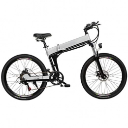 NYPB Bici NYPB Bicicletta Elettrica Pieghevole, Batteria agli Ioni di Litio 48V 5AH / 10AH / 12.8AH, E-Bike con Display LCD Sedile Regolabile 7 velocità, Freni a Doppio Disco, Silver a, 48V5AH 350W