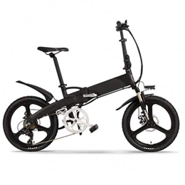 NYPB Bici NYPB Bicicletta Elettrica Pieghevole, con Display LCD E Sella Regolabili Full Suspension Freno a Disco Spento Freno di Sicurezza Potenza 300 / 400 W Batteria 48V 8.7Ah / 10.4AH, Grigio, 48V10.4AH 400W