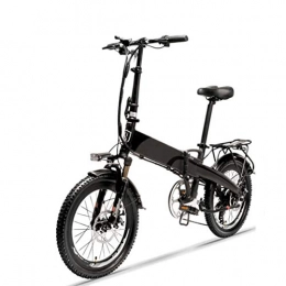 NYPB Bici NYPB Bicicletta Elettrica Pieghevole, con Display LCD E Sella Regolabili Full Suspension Freno a Disco Spento Freno di Sicurezza Potenza 300 / 400 W Batteria 48V 8.7Ah / 10.4AH, Grigio, 48V8.7AH 300W