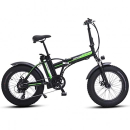 NYPB Bici NYPB Bicicletta Elettrica Pieghevole, Lega di Magnesio Ebikes Biciclette all Terrain ATV Elettrico Freni a Doppio Disco 48V 15Ah 500W -40KM / h Full Suspension Sport, Nero, 48V 15AH