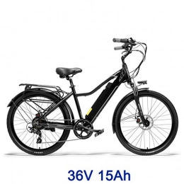 NYPB Bici NYPB Mountain Bicicletta Elettrica, con Display LCD E Sella E Manubrio Regolabili Potenza 350 W Batteria 36V 10.4 / 15 Ah Pneumatici 26 Pollici Allenamento e Pendolarismo, Nero, 36V 15AH