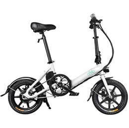 ONLYU Bici elettriches ONLYU Bici Elettrica, da 14 Pollici Bici Elettriche per Gli Adulti con 36V 7.8Ah Batteria, Pieghevole Bicicletta Elettrica con 250W Motore per Outdoor Ciclismo Lavoro, Bianca, 7.8Ah