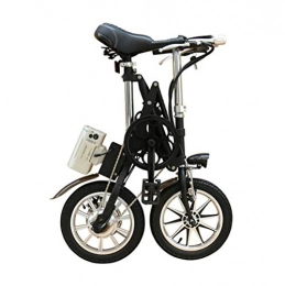 ONLYU Bici elettriches ONLYU Bicicletta Elettrica, 14 Pollici Portatile Pieghevole E-Bikes con 36V 8.8Ah agli Ioni di Litio, Pieghevole Alto Tenore di Carbonio-Acciaio Ultra-Light Mobility Scooter, 25KM / H, Nero