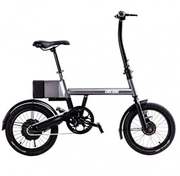 ONLYU Bici elettriches ONLYU Bicicletta Elettrica, 16 Pollici Biciclette Pieghevoli Portatile con Rimovibile agli Ioni di Litio, Pieghevole Alto Tenore di Carbonio-Acciaio Ultra-Light Mobility Scooter, 25KM / H, 50KM, Grigio