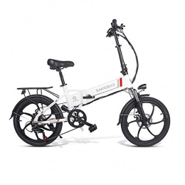 ONLYU Bici elettriches ONLYU Elettrico E-Bike, da 20 Pollici Pieghevole Bici Elettrica con Potente Motore 48V 10.4Ah Batteria al Litio, Adulto Pieghevole Bicicletta con LCD Dispaly, 7-Speed ​​350W Motore (Bianco)