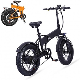 ONLYU Bici elettriches ONLYU Pieghevole Mini Bici Elettrica per Adulti, Portatile Piccola Montagna per E Bike 48V250W Motore 20 Pollici Fat Tire Lega di Alluminio Uomo Donna Città Bicicletta Elettrica, Nero