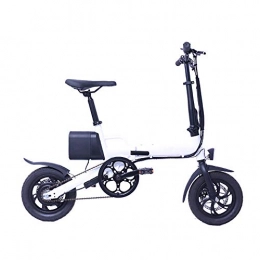 Pc-Glq Bici Pc-Glq 250W E-Bike, Citybike, 12'' Bicicletta Elettrica, Batteria al Litio Rimovibile 36V 7.8AH, velocità Massima 25 Km / H, 25-35 Km di Autonomia, Auto Elettrica Leggera, Pieghevole, Bianca