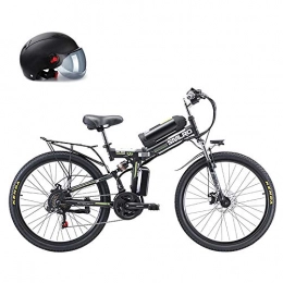 Pc-Glq Bici Pc-Glq Servoassistito Bicicletta Pieghevole 26" in Acciaio al Carbonio 350W Motore A Cavallo Easy Compact Batteria al Litio Removibile 48V 8AH Mountain Bicicletta Pieghevole Elettrica, Nero