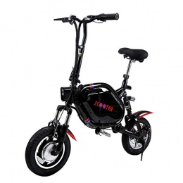 GJBHD Bici Pieghevole Bicicletta Elettrica Batteria al Litio Mini Uomini E Donne Adulti Tipo Batteria da Passeggio Auto Piccola Generazione Guida Elettrica (Bianco) Black 12inchs