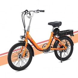 Qinmo Bici Qinmo Adulti Lady Bici elettrica, 20 Pollici Mini Bici elettrica 7 velocit di Trasmissione Ingranaggi 48V 8 / Commute 10Ah Batteria Ebike con Sedile Posteriore Freni a Disco Doppio, Blu, 10A