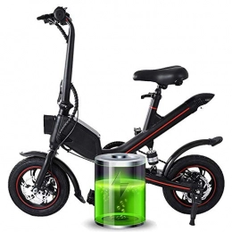 Qinmo Bici Qinmo Bici elettrica, Pieghevole 12 Pollici 36V E-Bike con 7.8Ah Batteria al Litio, Citt Biciclette velocit Massima 25 km / h for Le Escursioni in Bicicletta Viaggi e Commute (Color : Black)