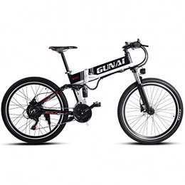 QX Bici QX Bici Elettrica per Scooter, Bici da Montagna 48V 500W 21 Velocità Bici da Montagna Elettrica da 26 Pollici con Batteria Al Litio Rimovibile, Nero