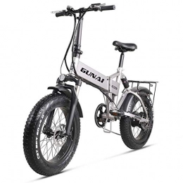 QX Bici elettriches QX Scooter 20 Pollici Bici Elettrica da Neve 500 W Pieghevole Mountain Bike con Batteria Al Litio da 48 V 12, 8 Ah e Freno a Disco Mountain E-Bike