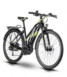 RAYMON Bici RAYMON Tourray E 4.0 2020 - Bicicletta elettrica da donna, da trekking, colore: nero / verde, Donna, 48 centimetri