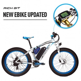 RICH BIT Bici rich bit rt-022 e-bike 66 cm 4.0 fat tire Moutain Bike Moter 1000 W ad alta potenza 48 V * 17AH 21 velocit Shimano, freno a disco tachimetro blu