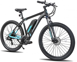 HH HILAND Bici Rockshark, bicicletta elettrica da 26 / 27, 5 / 29 pollici, per uomo e donna, mountain bike con cambio Shimano a 21 marce e motore posteriore e batteria al litio da 36 V e 10, 4 Ah