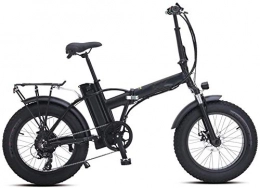 RVTYR Bici RVTYR Neve Bici elettrica 500W 20 Pollici Bicicletta Pieghevole Montagna con 48V 15AH Batteria al Litio e Freno a Disco Bicicletta elettrica (Color : Black)