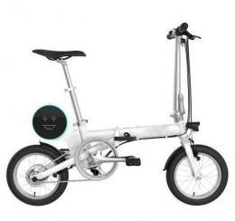 SachsenRad Bici elettriches SachsenRad Bicicletta elettrica Pieghevole con Pedali, Sedile Regolabile, Portatile Compatto, Pneumatici da 14 Pollici (Bianchi)