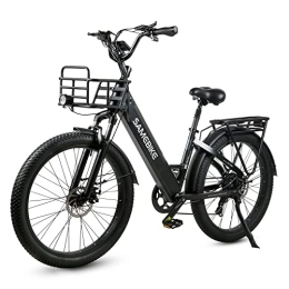 Samebike Bici SAMEBIKE bici elettrica per adulti, bici elettrica per pneumatici grassi 26 * 3.0 Ebike, bicicletta elettrica per adulti con batteria rimovibile 48V14AH, 7 velocità Gears Bicicletta