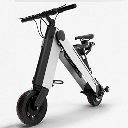 SFXYJ Bici SFXYJ E-Bike Pieghevole Creativa - Batteria Elettrica agli Ioni di Litio 36V 11Ah con Pneumatici Larghi da 10 Pollici - Durata della Batteria 30KM, Bicicletta Elettrica per Adulti, Argento